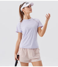 Summer Women's Tennis Sports T-Shirt Gym Running Fitness Training Sportswear Golf Yoga Shirts Quick Dry Breathable Top - Buy online at  Vibe In Cart.