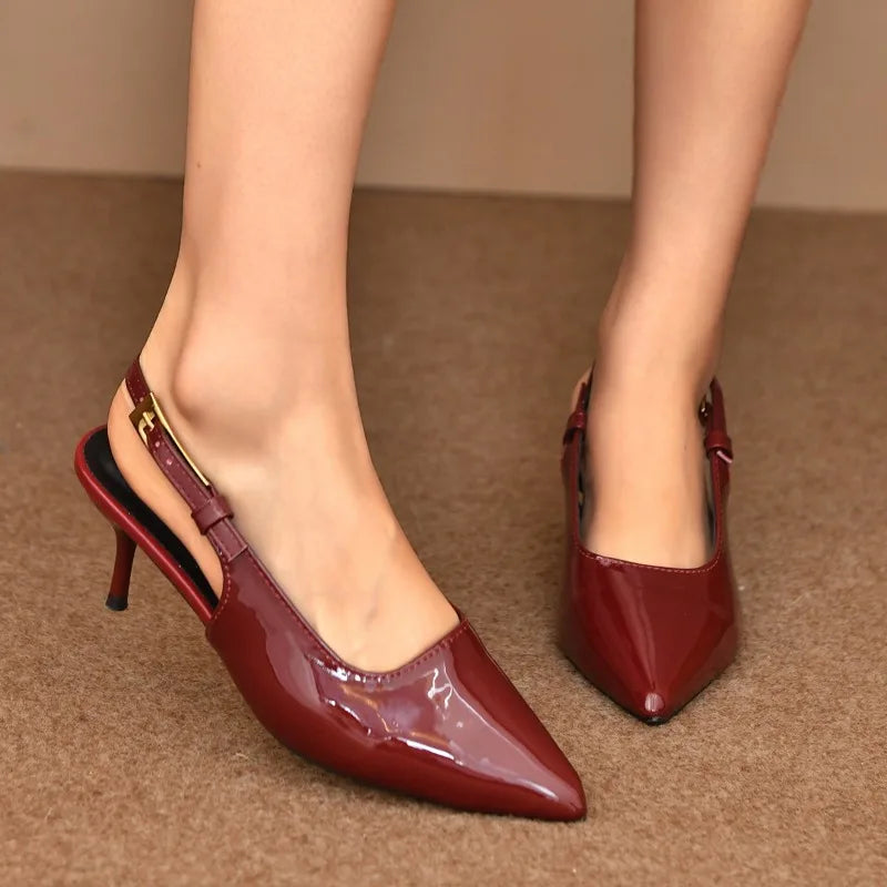 2026 New Summer Pointed Toe Women Sandals Fashion Singbacks Mules Shoes Ladies Elegant Thin Heel Stripper Party Sandalias - Buy online at  Vibe In Cart.