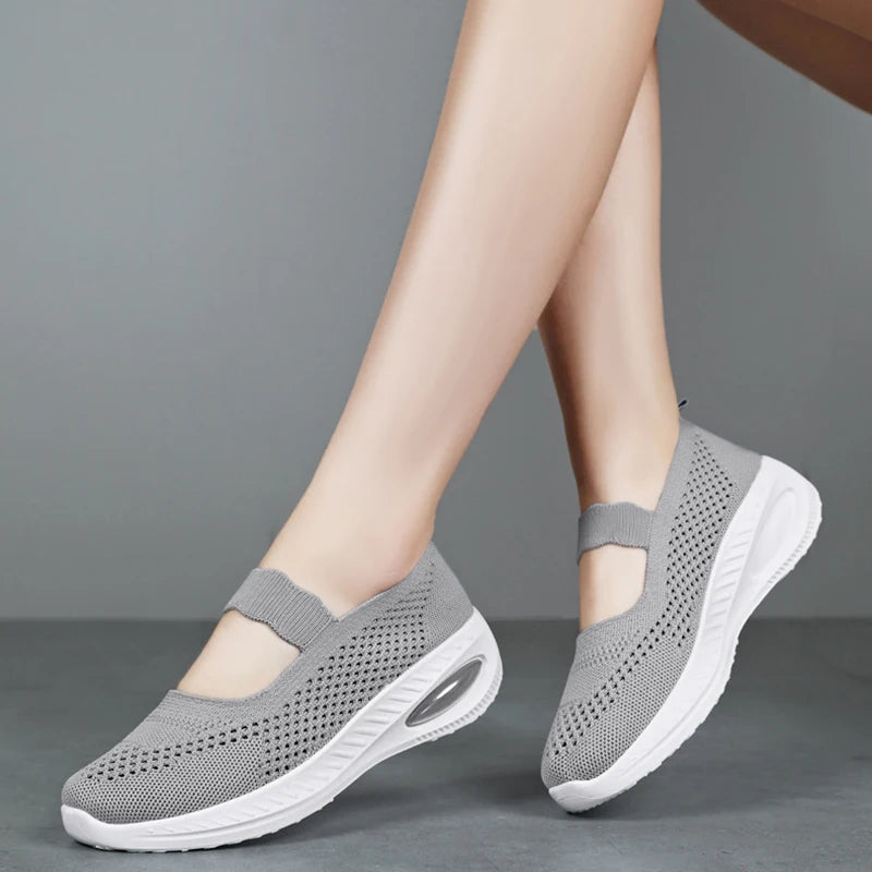 Spring New Fashion Woman Vulcanized  Platform Casual Sneakers Women Flats Mesh Breathable Running Walking Shoes Chunky Sports - Buy online at  Vibe In Cart.