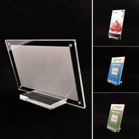 Acrylic Desktop Display Frame Transparent Photo Frame Poster Display Stand Postcard Certificates Price Tags Display Frame - Buy online at  Vibe In Cart.