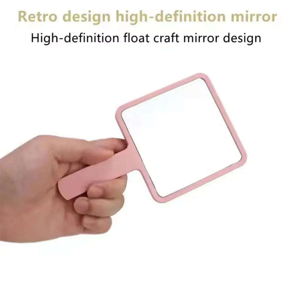 Handheld Makeup Mirror Square Makeup Vanity Mirror With Handle Hand Mirror SPA Salon Compact Mirrors - Buy online at  Vibe In Cart.