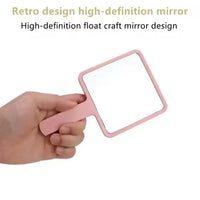 Handheld Makeup Mirror Square Makeup Vanity Mirror With Handle Hand Mirror SPA Salon Compact Mirrors - Buy online at  Vibe In Cart.