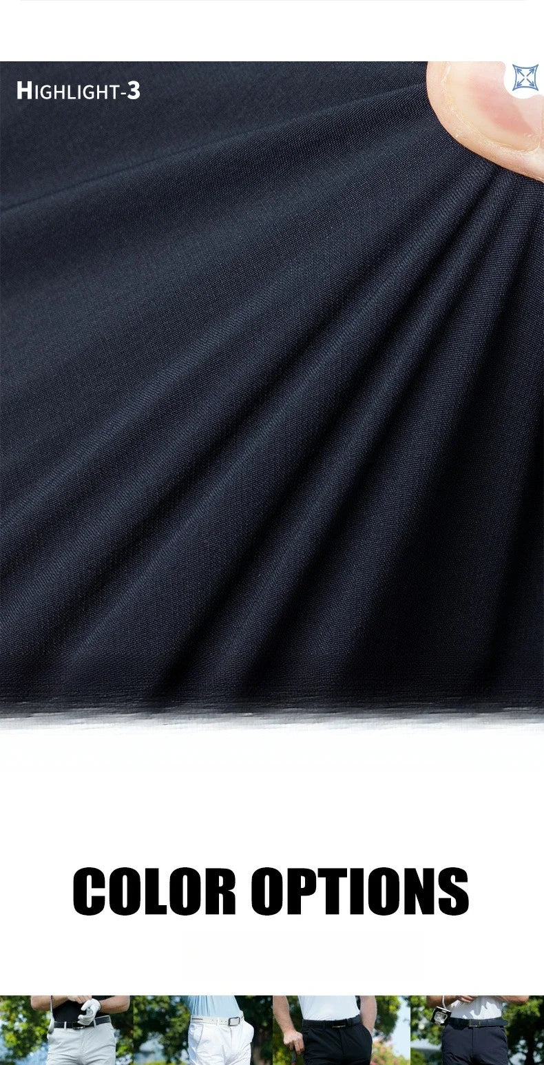 Men's Full Length Spring Summer Golf Pants in Nylon and Elastane
