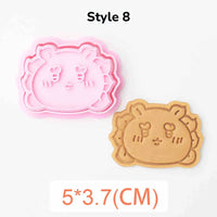 Plastic Pressable Cartoon Doll Cookie Cutters for Baking