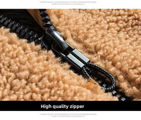 Men's European Size Sherpa Lined Stand Collar Winter Jacket with Thickened Fleece for Outdoor Casual Wear  Street Style Fashion - Buy online at  Vibe In Cart.