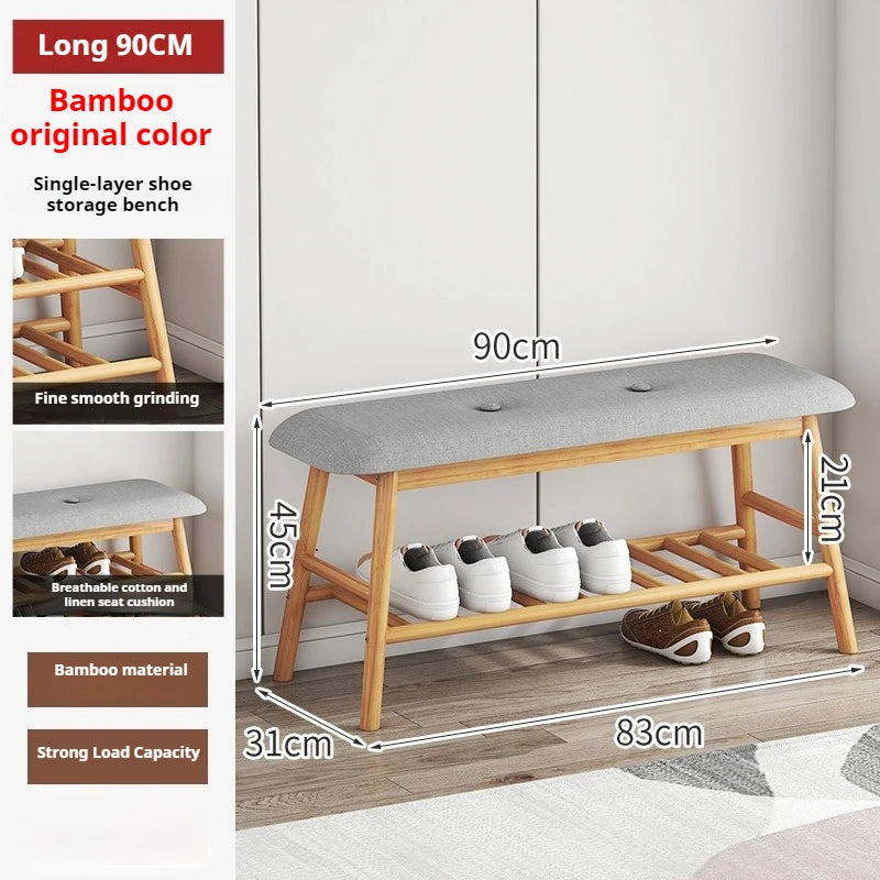 Shoe changing stool, simple doorstep stool for home use, soft cushioned stool, integrated shoe rack for entry, storage rack - Buy online at  Vibe In Cart.