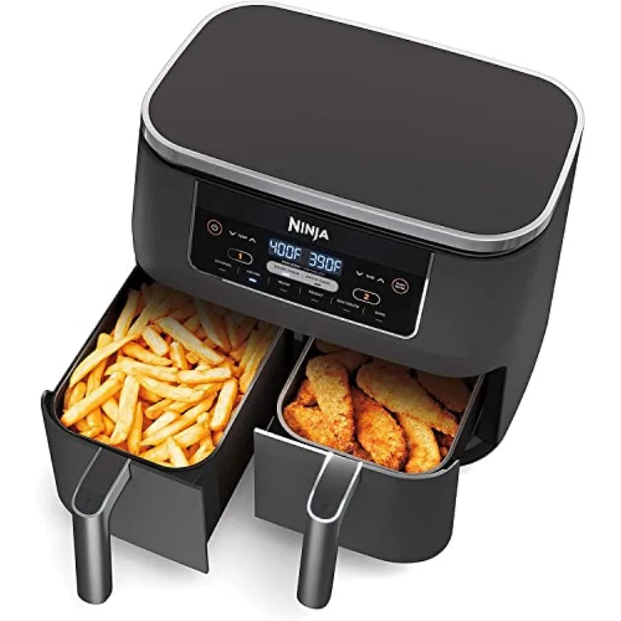 6in1 DualZone Air Fryer with Two Separate Baskets and 8Quart Capacity for Efficient Cooking in Multiple Kitchen Applications Id - Buy online at  Vibe In Cart.