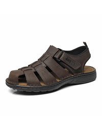 First-Layer Cowhide Men's Sports Sandals, Open-Toe Outdoor Non-Slip Sandals, Casual Men's Shoes, Outdoor Fashion Beach Shoes, Light and Comfortable, Can Be Worn by Men and Women, Suitable for Outdoor Hiking, Travel, Work - Buy online at  Vibe In Cart.