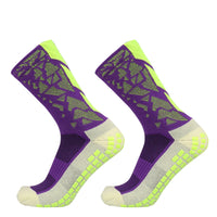 Non-Slip Knee-High Nylon Spandex Soccer Socks with Silicone Grip, One Size