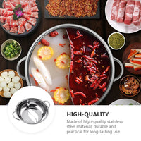Pot Hot Shabu Divider Stainless Steel Cooking Cooker Induction Hotpot Divided Kitchen Cookware Flavor Pan Two Chinese Soup Dual - Buy online at  Vibe In Cart.