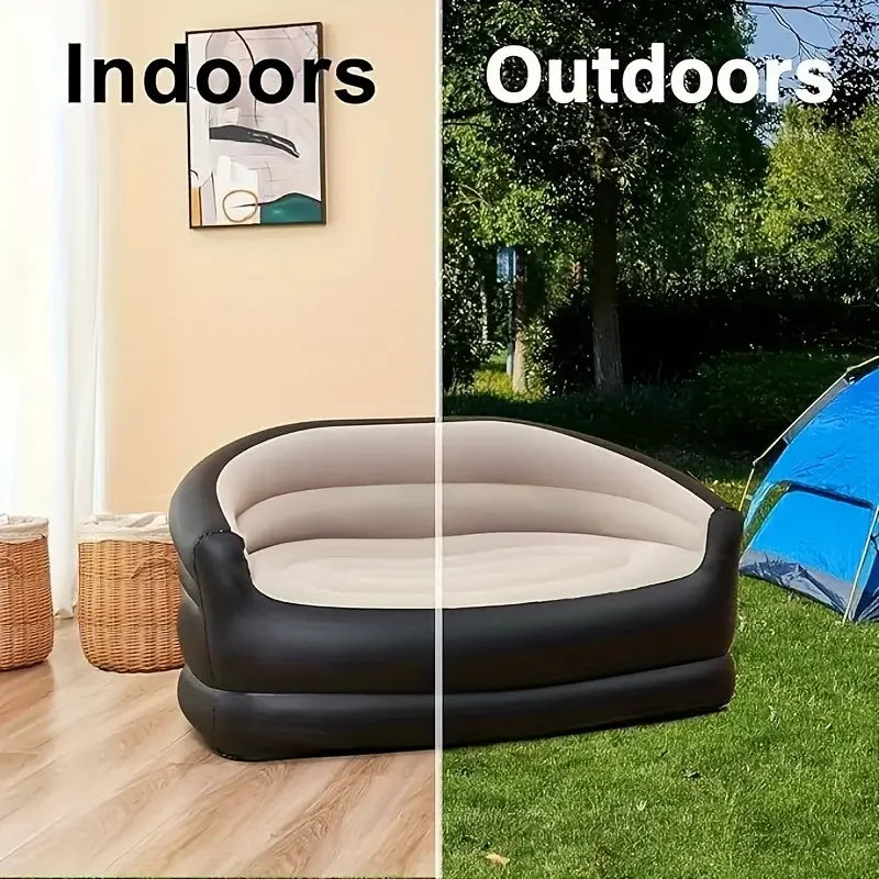 Outdoor Portable Inflatable Bed, Lounging Double Sofa, Folding Camping Inflatable Recliner, Flocking Outdoor Inflatable Sofa - Buy online at  Vibe In Cart.
