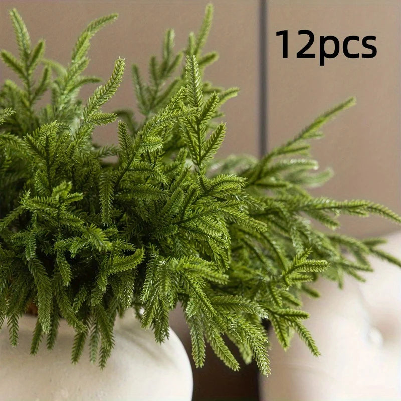 24/12pcs Artificial Cedar Sprigs - Perfect for Christmas & Winter Home Decor, Tabletop Accents - Buy online at  Vibe In Cart.