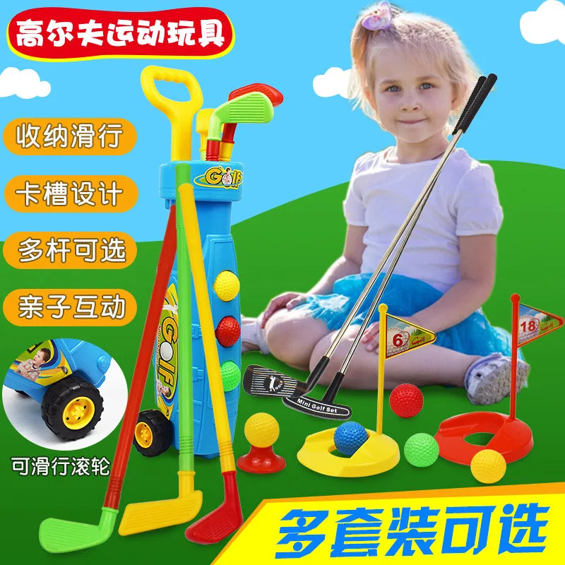 Children's Plastic Toy Golf Set for Indoor and Outdoor Play