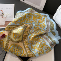 Women's 70x70cm Square Silk Scarf Shawl Headband