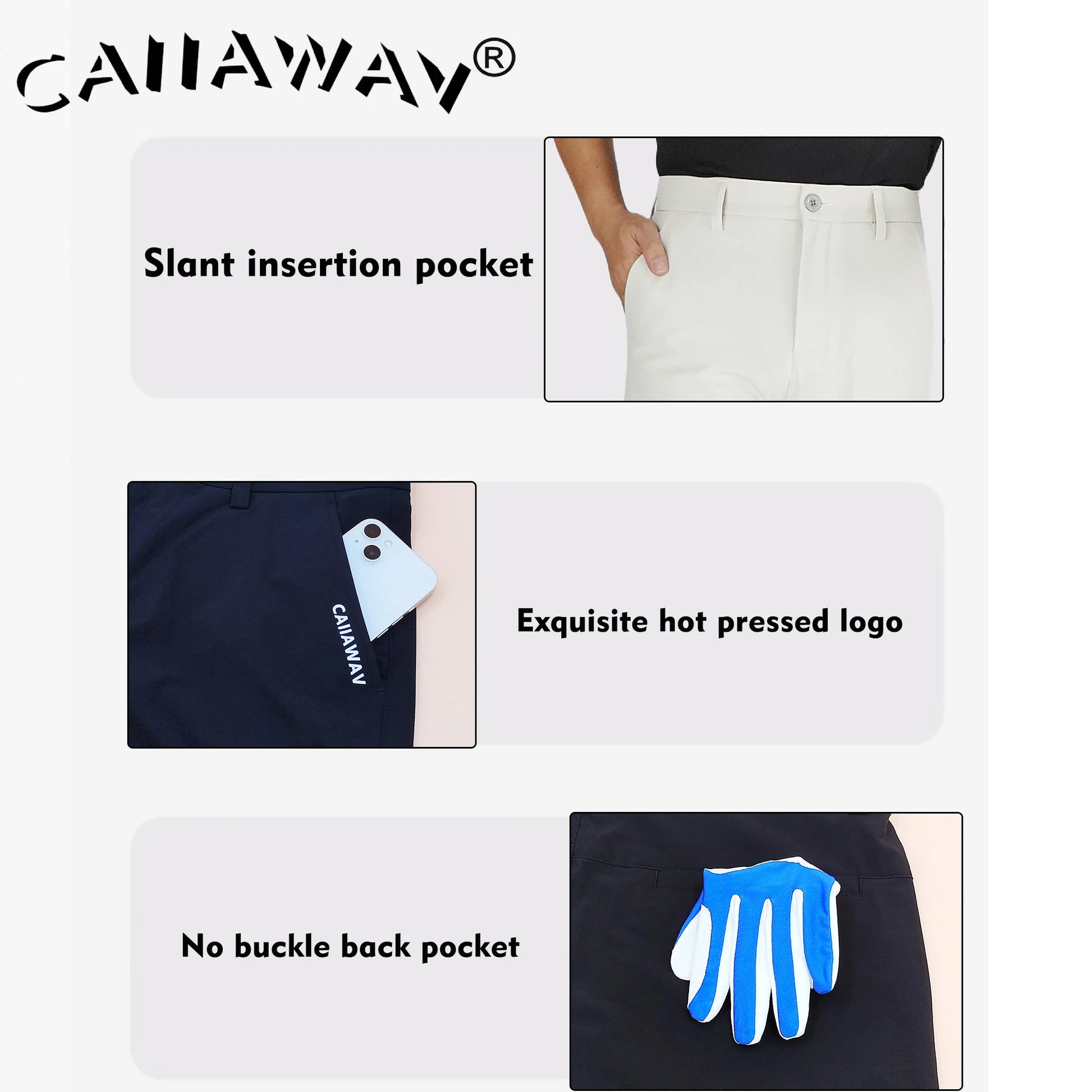 CAIIAWAV Golf Men's Pants New Autumn/Winter Sports and Leisure Pants Thick Pants Elastic Outdoor Simplicity - Buy online at  Vibe In Cart.