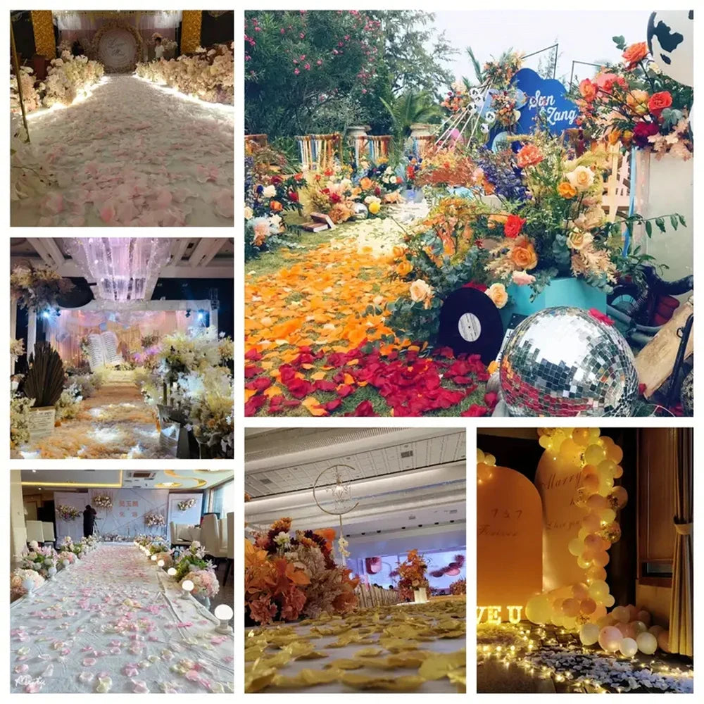 100-10000Pcs Top Colorful Artificial Fake Rose Petals Red White Gold Roses Petal Flowers Romantic Wedding Party Valentine Decor - Buy online at  Vibe In Cart.