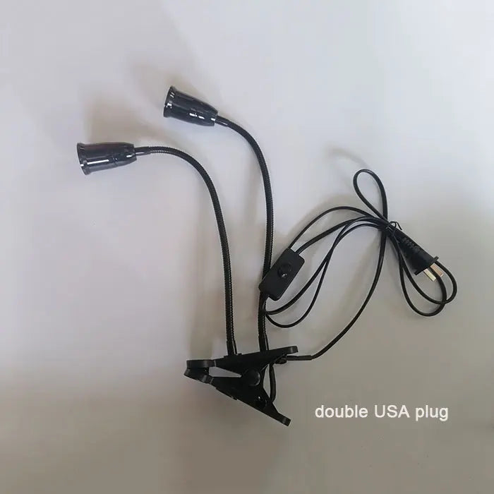360 Degrees Flexible Gooseneck Clip-On Desk Lamp with E27 Base and Switch