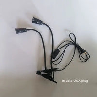 360 Degrees Flexible Gooseneck Clip-On Desk Lamp with E27 Base and Switch