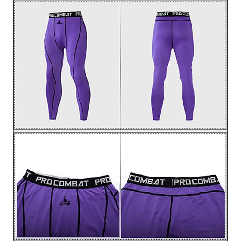 SPORTIF Men Bodybuilding longs Pants Fitness Compression Leggings Train Workout Outfit Male Muscle Alive Elastic Skinny Tights - Buy online at  Vibe In Cart.