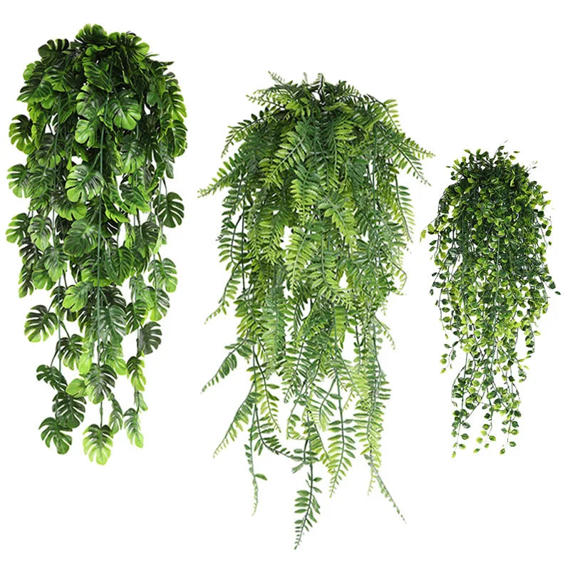 2pcs Artificial Plants Monstera Leaf Vines Green Hanging Garland for Wall Decor Home Garden Wedding Party Decoration Fake Plant - Buy online at  Vibe In Cart.