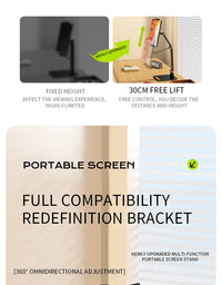 Adjustable VESA Monitor Stand for 10-20 Inch Screens with 360 Degree Swivel