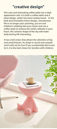 Light Luxury Cartoon Sofa Edge Table Creative Flat Head Coffee Table Small Household Plastic Coffee Table Furniture Side Table - Buy online at  Vibe In Cart.
