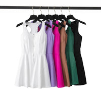 One Piece Tennis Dress Women Summer Solid Color Outdoor Running Skirt Breathable Quick Dry Jumpsuit Breathable Gym Clothes - Buy online at  Vibe In Cart.