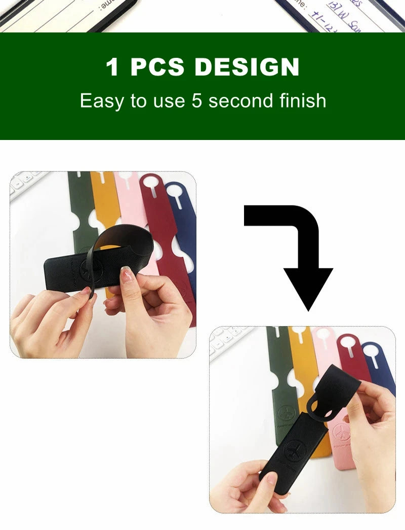 PU Leather Luggage Tag for Suitcase and Travel, 1 Piece