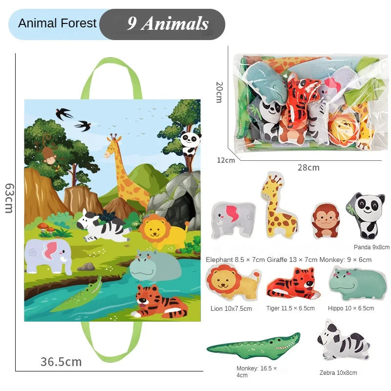 Baby Montessori Soft Car Toy with Map Game Mat Storage Bag Infant Cloth Book Cute Cartoon Sensory Training Toys Toddlers Gifts - Buy online at  Vibe In Cart.