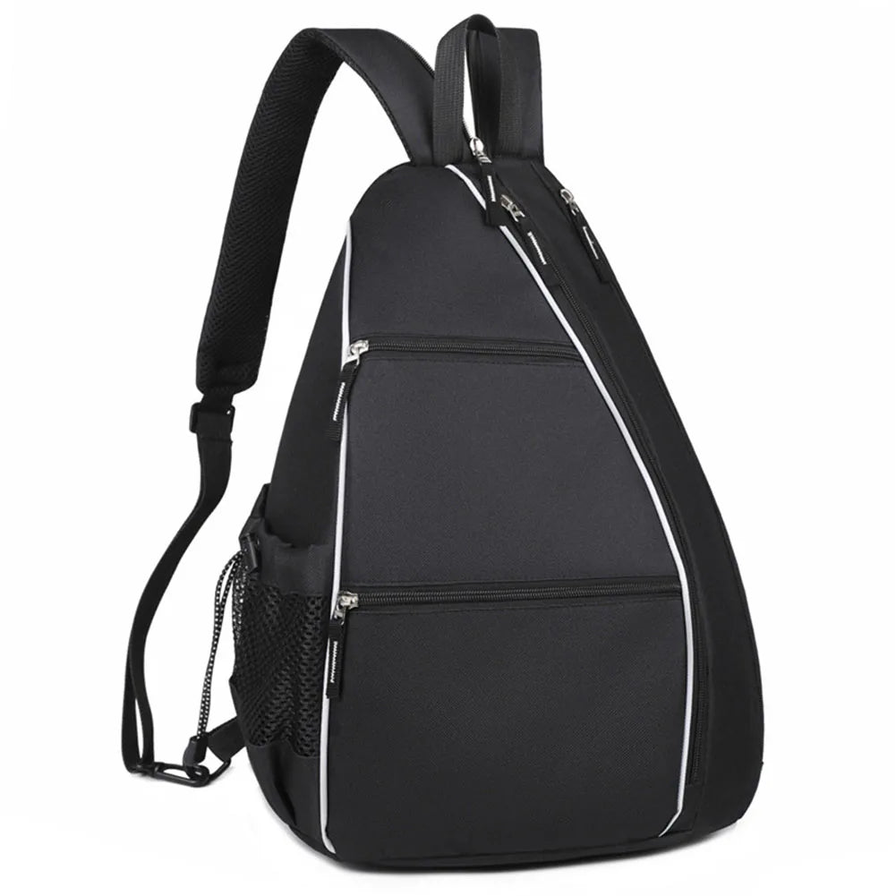Nylon Adjustable Pickleball Sling Backpack with Multi-Pockets