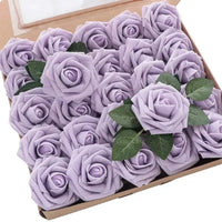 Artificial Foam Rose Flowers Bouquet Set, 10-100 Pieces