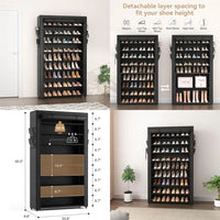 10-Tier Vertical Shoe Organizer with Covers - Large Capacity Storage for 40 Pairs, Space-Saving Shoe Rack for Home, Closet, Entr - Buy online at  Vibe In Cart.