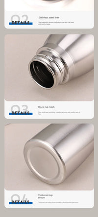 High Quality 1000ml Stainless Steel Sport Water Bottle Single-layer Rugged Water Cup Metal Flask Drinkware Camping Sports Gym - Buy online at  Vibe In Cart.