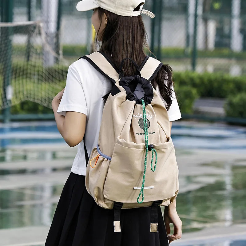 Portable Tennis badminton Racket Bag Versatile for outdoor use Lightweight Drawstring Back pack for Men and Women Hiking Bag - Buy online at  Vibe In Cart.