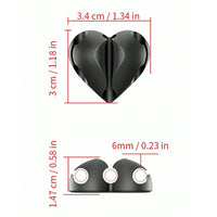 Set of 2 Heart-Shaped Plastic USB Cable Organizer Clips