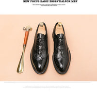 Men Suit Casual Shoes Luxury Men Brogue Dress Shoes Formal Business Leather Shoes Men Brown Wedding Italian Banquet Shoe Size 46 - Buy online at  Vibe In Cart.