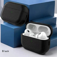 Leather Texture Protective Case for Wireless Earphones in TPU and Plastic