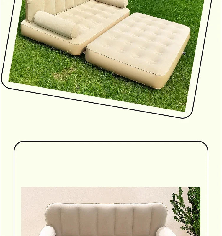 Seat Outdoor Inflatable Sofa Lazy Inflatable Sofa Bed Camping Inflatable Mattress Foldable Air Mattress Electric Inflation Pump - Buy online at  Vibe In Cart.