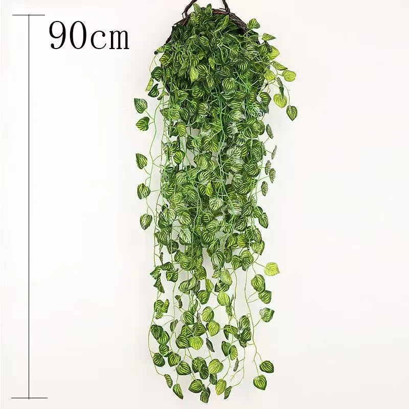 2.1M Green Ivy Leaf Hanging Vine Artificial Garland Silk Wall Plant Home Garden Decoration Wedding Party DIY Fake Wreath Leaves - Buy online at  Vibe In Cart.