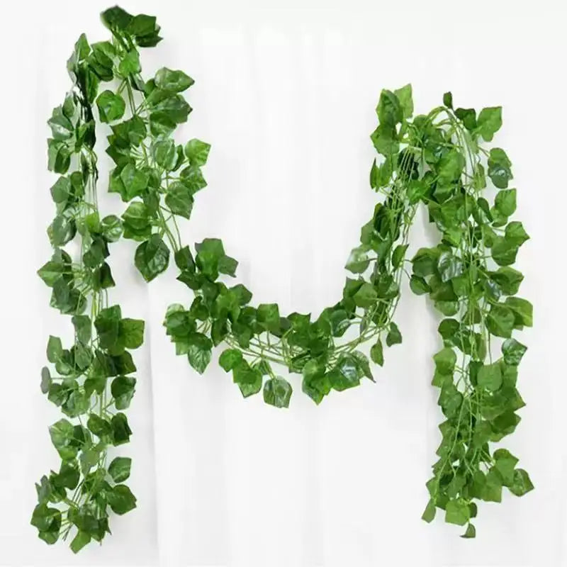 Artificial Green Ivy Leaf Hanging Vine Garland 2.1M