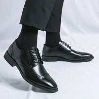 Men's Lace-Up Derby Shoes With Rubber Outsole