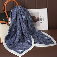 Square Satin Silk Scarf for Women, Casual All Seasons