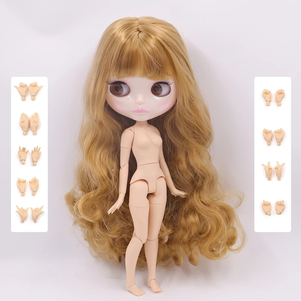 1/6 Scale 30CM ABS Articulated BJD Doll with Extra Hands and Natural Shiny Face for Girls