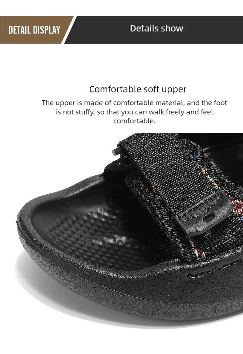 Men's outdoor casual sandals summer new soft-sole non-slip comfort sandals fashion youth Joker light breathable sports slippers - Buy online at  Vibe In Cart.