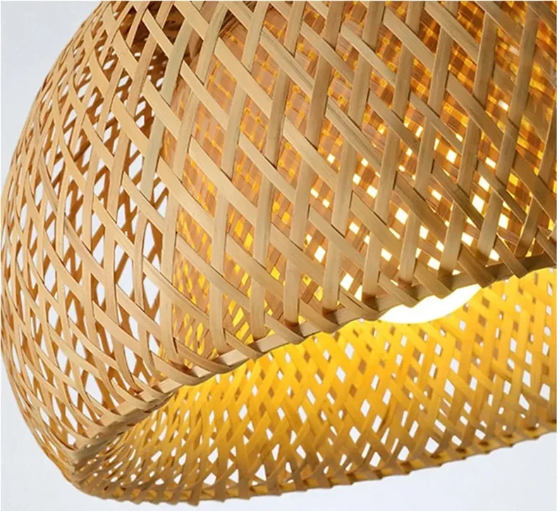 Bamboo Lantern 30cm Pendant Lamp Natural Rattan Wicker E27 LED Chandeliers Hand-Woven Lampshades Lighting Fixture Hanging Light - Buy online at  Vibe In Cart.