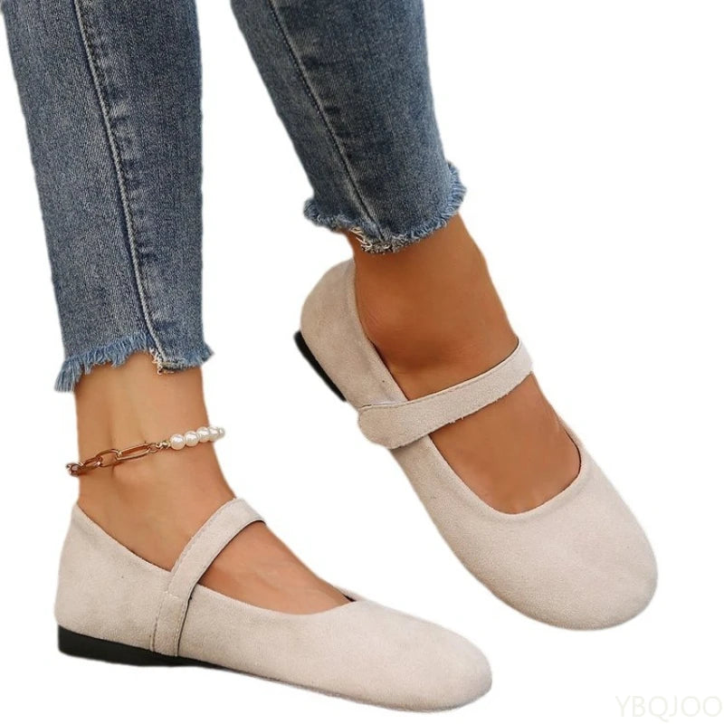 Woman's Casual Flats Shoes Round Toe Large size ladies shoes Retro French Mary Jane Dress Flat New Summer Solid Comfortable shoe - Buy online at  Vibe In Cart.