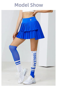 Women Sports Mini Pleated Skirt Golf Tennis Skirts With Pocket Double Layer Gym Fitness Running Yoga Athletic Workout Skort - Buy online at  Vibe In Cart.