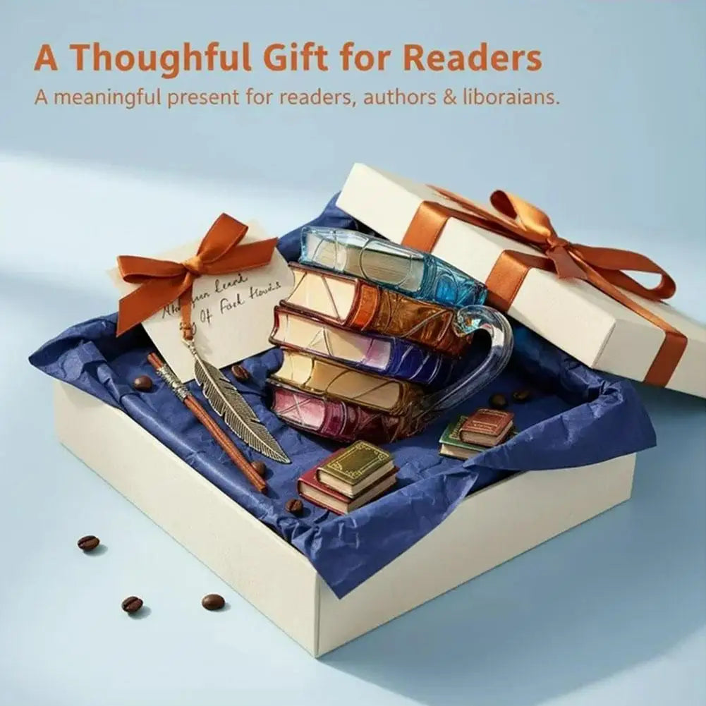 350ML Unique Book-Shaped Glass Mug Coffee & Tea Cup Creative Gift For Book Lovers Double Duty Drinkware & Decor - Buy online at  Vibe In Cart.