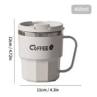 400ML Double Layer Coffee Mug 304 Stainless Steel Sealed Drinking Cup For Cold And Hot Water Insulated Milk Coffee Cup Drinkware - Buy online at  Vibe In Cart.