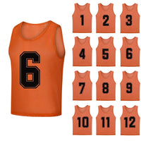 12 PCS Men's Football Pinnies Quick Drying Soccer Jerseys Youth with Numbers Basketball Team Practice Sports Training Vest - Buy online at  Vibe In Cart.